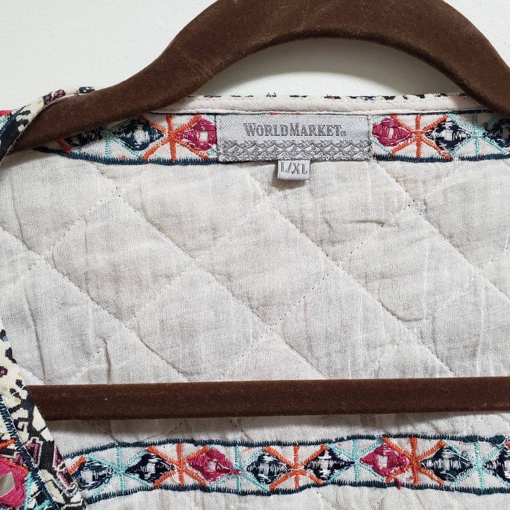 Boho Multi Colored Quilted Jacket - Picture 2 of 6